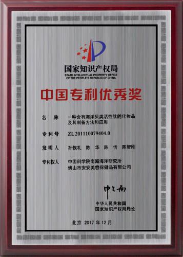 2017中国专利优异奖